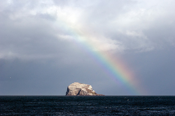Rainbow over the Bass Rock