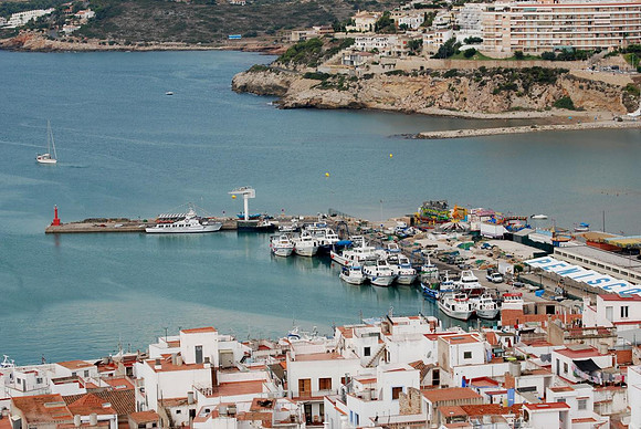 Peniscola Harbour from the Air